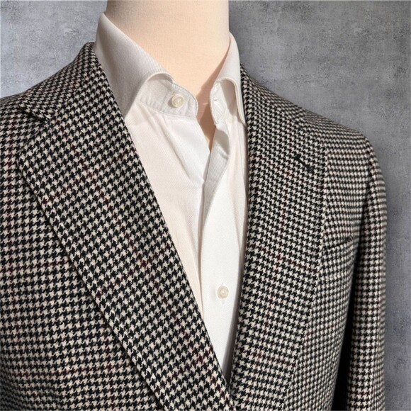 Vintage Hart Schaffner Marx Men’s Tweed Wool Sport Coat 42R Half‑Lined 2‑Button - Picture 3 of 12
